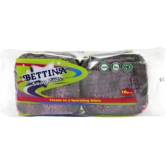 Bettina Soap Pads Cleans Sparking Shine Pre Soaped Convenienc detergent Scrub 10