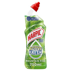 Harpic Active Fresh Toilet Gel Cleaner Lasting Fragrance Mountain Pine 750ml