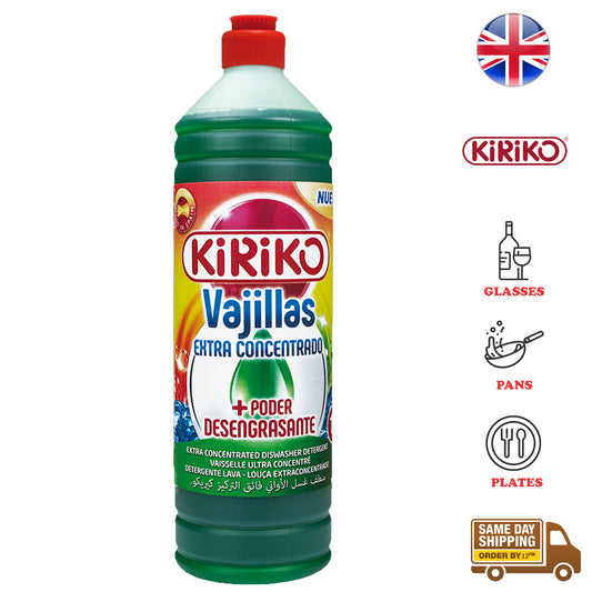 Kiriko Extra Concentrated Dishwasher Oil Grease Cleaner Washing Up Liquid 1L