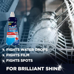 Finish Dishwasher Rinse & Shine Aid Liquid Glass Spot Cleaner Lemon 400ml