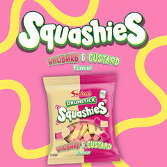 Swizzels Squashies Drumstick Rhubarb & Custard Flavour Sweet Candy 120G