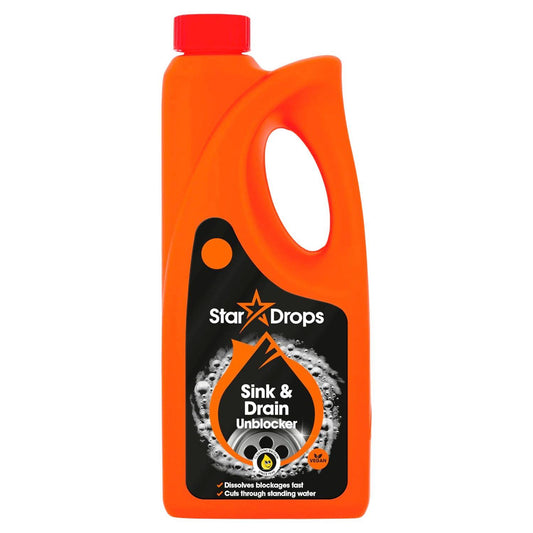 Stardrops Sink Drain Unblocker Tough On Clogs Tackles Hair Grease Sludge 500ml
