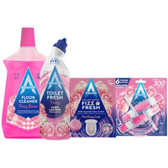 Astonish Floor Cleaner Toilet Bowl Fizz Fresh Rim Block Deep Cleaning Bundle Set