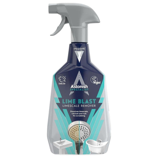 Astonish Lime Blast Limescale Remover Spray 750ml Calcium Deposits Effortlessly