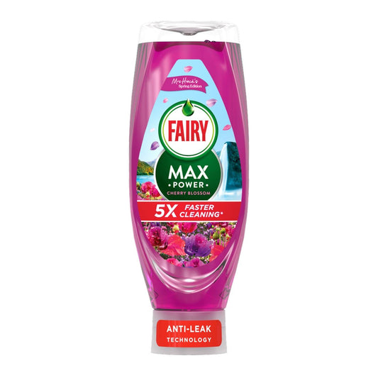 Fairy Max Power Anti Leak Washing Up Liquid Dish Cleaner Cherry Blossom Liquid