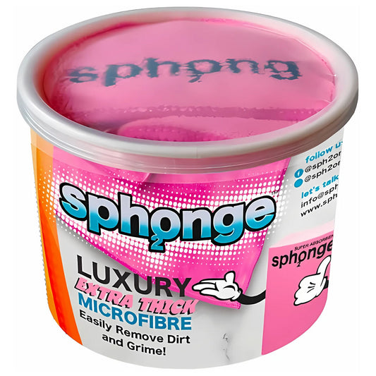 Sph2Onge Luxury Microfibre Pink Tub Extra Thick Dirt Cleaner Remover