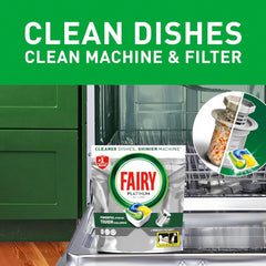 Fairy Platinum Dishwasher 51 Tablets Lemon Scent Grease Cleaner Dirt Remover
