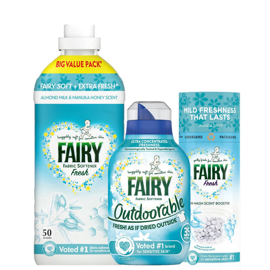 Fairy Bundle Pack Fresh Outdoorable Fabric Softener & In Wash Scent Booster