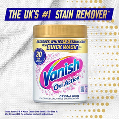 Vanish Oxi Action Powder Crystal White Whitening Booster Fabric Cleaner 470g