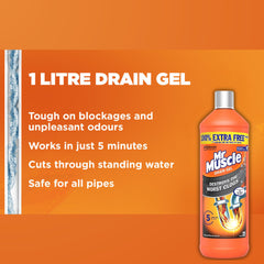 Mr Muscle Kitchen Drain Gel Unblocker Sink Bathroom Pipe Cleaner 500ml