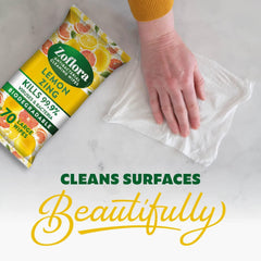 Zoflora Antibacterial Multi Surface Cleaning 70 Large Wipes Lemon Zing