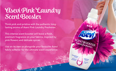 Asevi Laundry Scent Booster Liquid Pink Freshener Fragrance 36 Washes 720ml