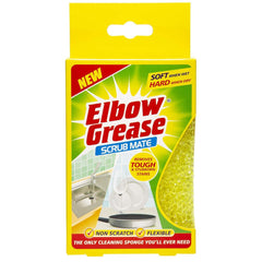 Elbow Grease Scrub Mate Yellow Sponge Non Scratch Tough Stain Cleaner Remover