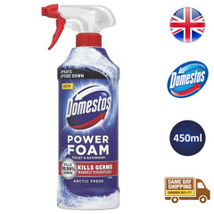 Domestos Power Foam Toilet Bathroom Cleaner Spray Arctic Fresh 450ml
