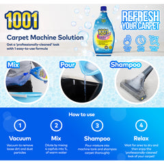 1001 Carpet Cleaning Machine Solution For Tough Stain Dirt 500ml
