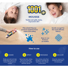 1001 Mousse Carpet Fresh Stain Remover Foam Spray Hours Freshness Long Fragrance