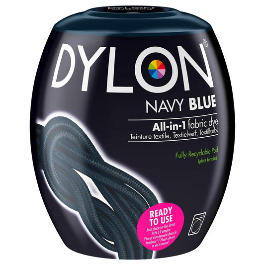 Dylon Fabric Dye Washing Machine Pod For Clothes Navy Blue 350G