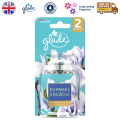 Glade Sense & Spray Air Freshener Twin Refill Office Sea Minerals Magnolia 18ml