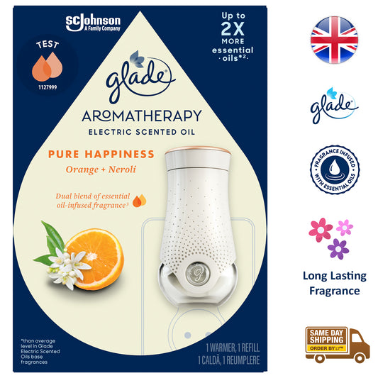 Glade Aromatherapy Plugin Electric Scented Oil Pure Happiness Orange Neroli