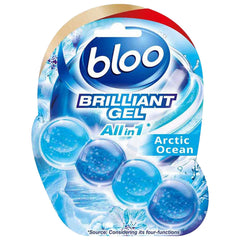 Bloo All In 1 Brilliant Toilet Gel Rim Block Cleaner Freshener Arctic Ocean 42G