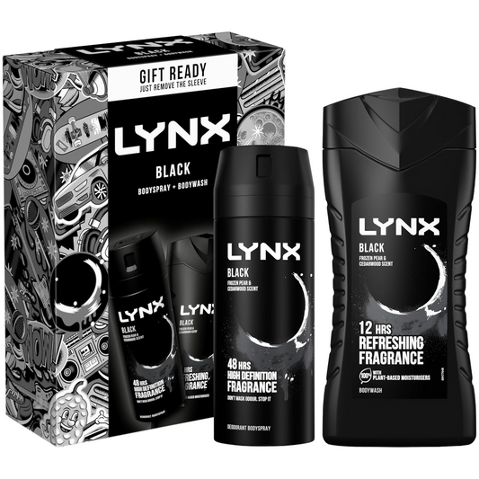 Lynx Black The Sidekick Body Wash & Spray Duo Gift Set For Him