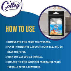 Colley Home Fragrances Sea Breeze Fragrance Vacuum Discs (4 Pack / 34g)