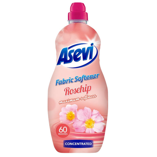 Asevi Clothes Fabric Softener Rosehip Laundry Liquid Long Last 60 Washes 1.38L