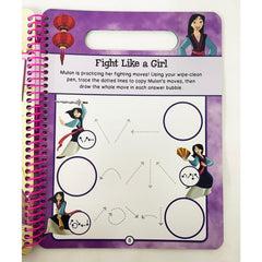 Disney Princess Clean & Wipe Activities For Girls Kids Draw Write Repeat