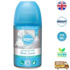 Airpure Air Freshener Refills Home Room Fragrance Spray Fresh Linen 250ml