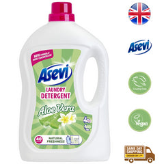 Asevi Laundry Detergent Liquid Concentrated Fabric Stain Remover Aloe Vera 2.4L