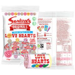 Swizzels Love Hearts Originals Mix Sweet Vegan Candy 127G