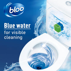 Bloo Limescale Prevention Toilet Block 2In1 Cleaning Foam Clean Fresh Blue Water
