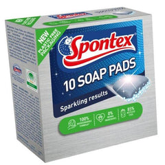 Spontex Soap Pads Surface Tough Grease Grime Cleaner Remover Lemon Fresh 10Pk