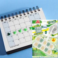 Airpure Fresh Loos Toilet Rim Blocks Lasting Fragrance Citrus Zing 50G