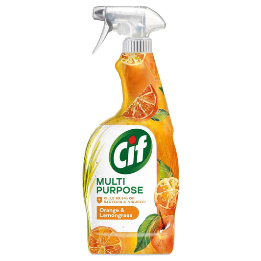 Cif Multi Purpose Surface Cleaner Spray Orange & Lemongrass 750ml