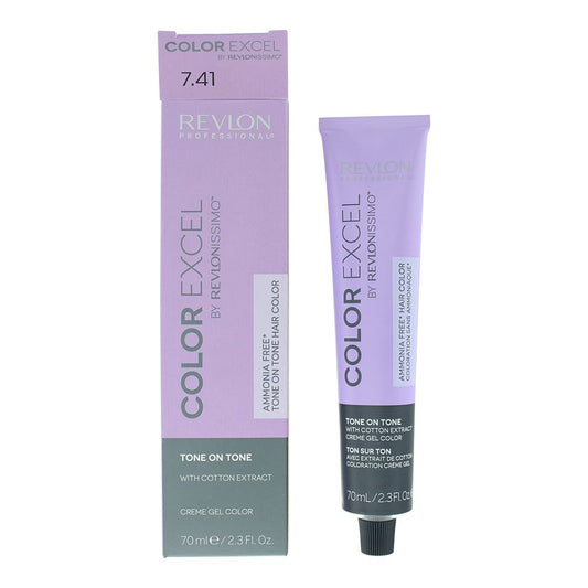 Revlon Color Excel 7.41 Dark Chestnut Ash Blonde Hair Colour 70ml For Women