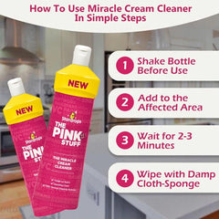 The Pink Stuff Miracle Cream Cleaner Hard Surface Grease Stain Remover 500ml