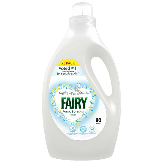 Fairy Laundry Fabric Softener Original Clothes Fresh Sensitive Skin 80W 2.64L