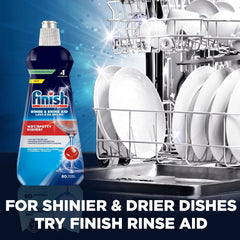 Finish Dishwasher Rinse & Shine Aid Liquid Glass Spot Cleaner Lemon 400ml