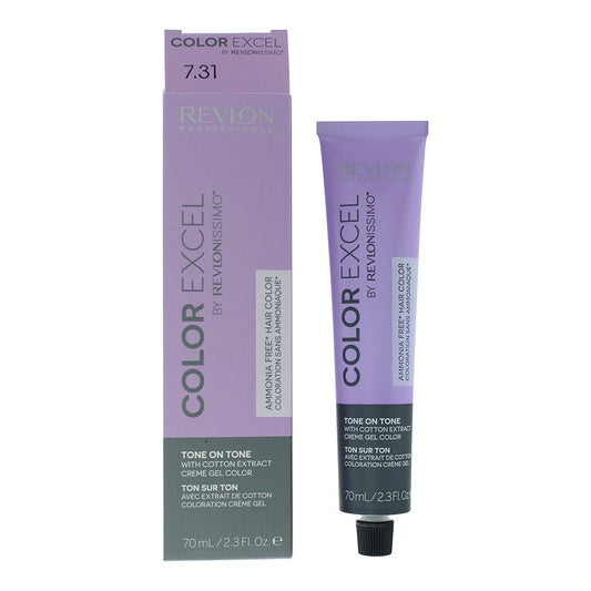 Revlon Color Excel 7.31 Medium Golden Ash Blonde Hair Colour 70ml For Women