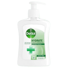 Dettol Anti Bacterial Aloe Vera Hydrate Liquid Handwash Pump Soft On Skin 250ml