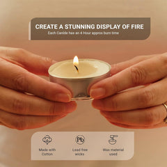 Airpure Tea Lights Nightlight Unscented Candles Upto 4 Hour Burn Time 15Pk