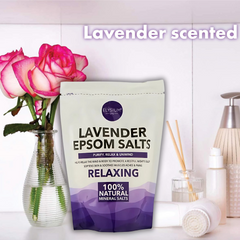 Elysium Spa Epsom Salts Lavender Relaxing For Body Care Muscle Relaxation 450G