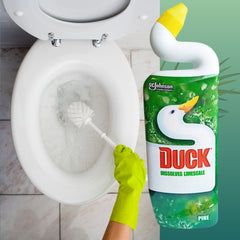 Duck Pine Dissolves Limescale Bleach Gel 750ml Deep Action Toilet Liquid Cleaner