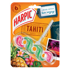 Harpic Toilet Rim Block Cleaner Stain Limescale Remover Tahiti Fragrance 35G