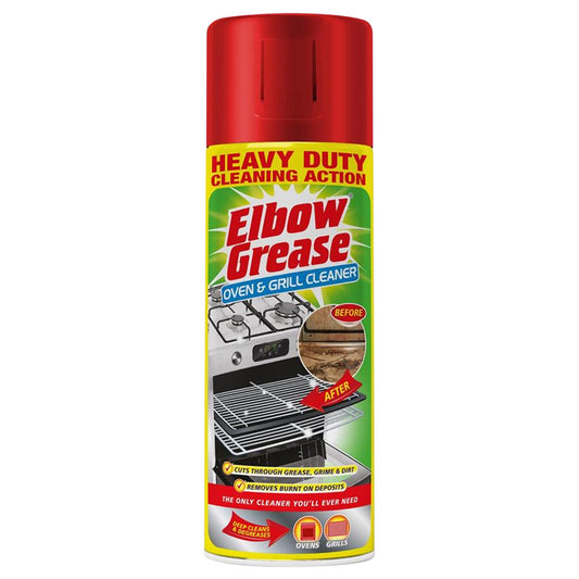 Elbow Grease Oven Grill Cleaner Spray Heavy Duty Cuts Grease Grime Dirt 400ml