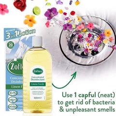 Zoflora 3In1 Concentrated Multipurpose Disinfectant Surface Linen Fresh 500ml