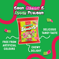 Swizzels Squashies Drumstick Sour Cherry & Apple Flavour Sweet Candy 120G