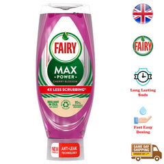 Fairy Max Power Washing Up Liquid Kitchen Dish Cleaner Cherry Blossom 640ml