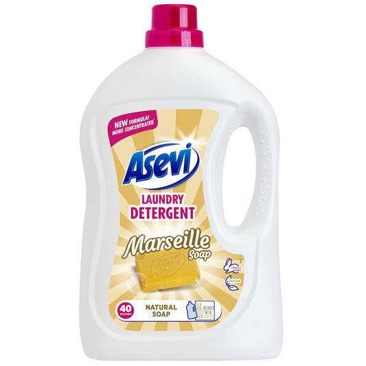 Asevi Laundry Detergent Washing Liquid Fabric Stain Remover Marseille Soap 2.28L